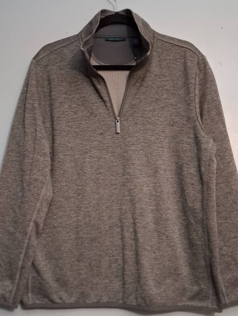 Perry Ellis Size Large Men's Gray 1/4 Zip Long Slevees Sweatshirt/sweater.
